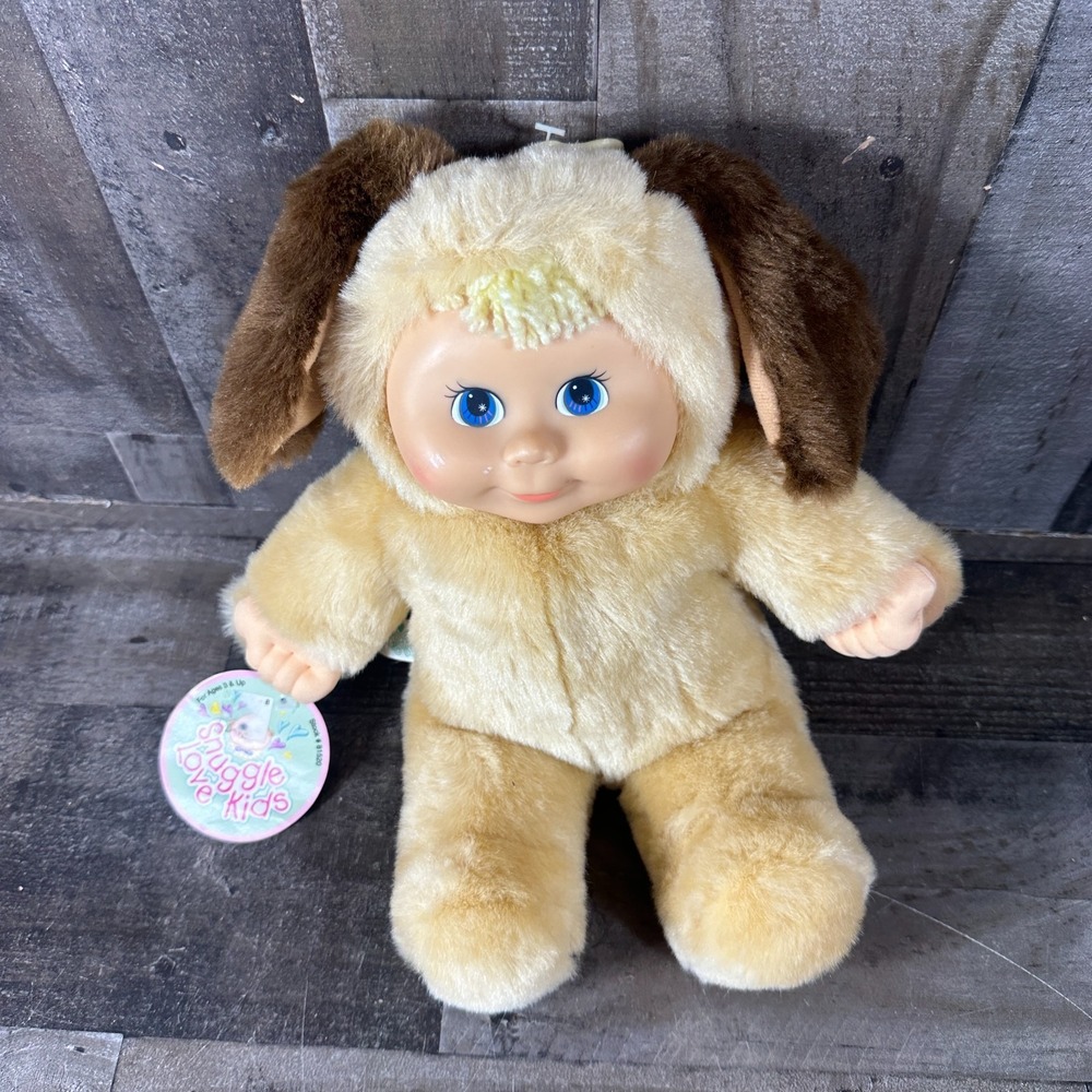 Snuggle Love Kids‎ Doll in Dog Puppy Costume 14" Plush Stuffed Vintage NWT